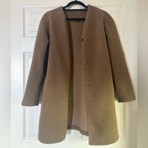 Uniqlo Women's Tan Teddy Coat